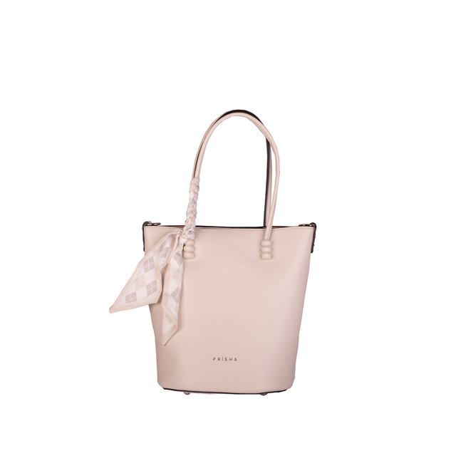 Elysees Bucket Bag with Scarf Accent
