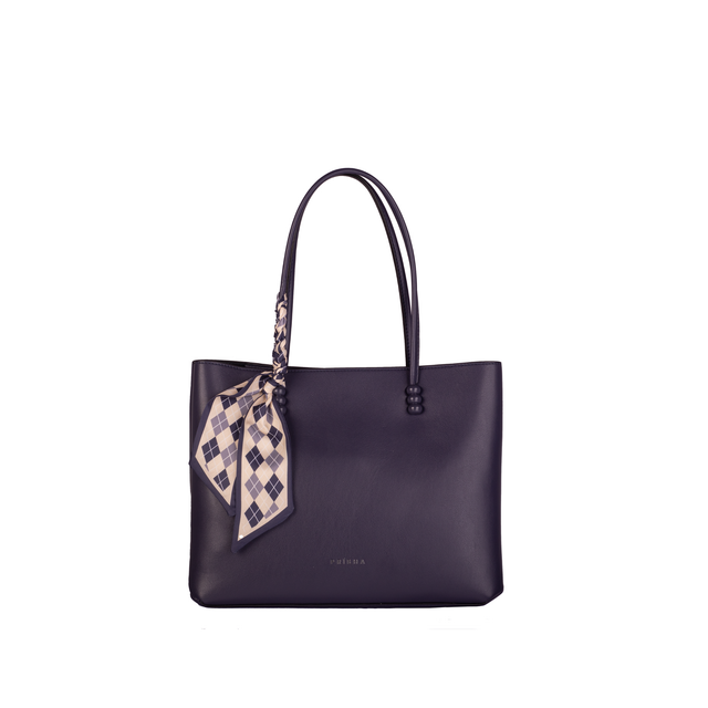 Elysees Tote Bag with Scarf Accent