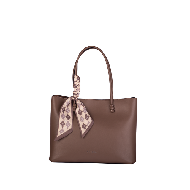 Elysees Tote Bag with Scarf Accent