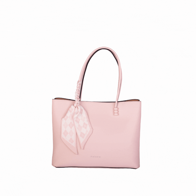 Elysees Tote Bag with Scarf Accent