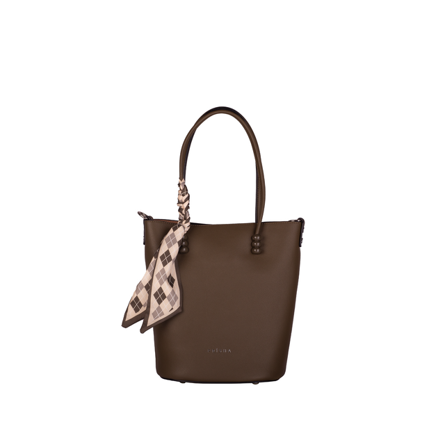 Elysees Bucket Bag with Scarf Accent