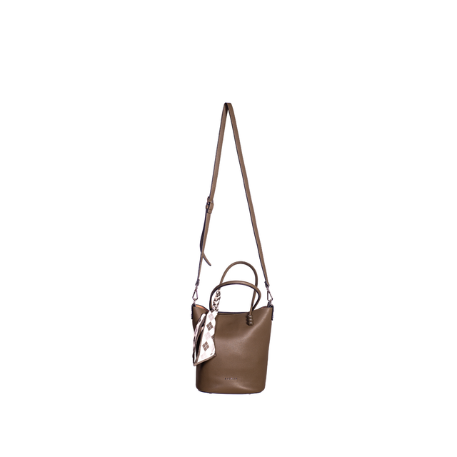 Elysees Bucket Bag with Scarf Accent