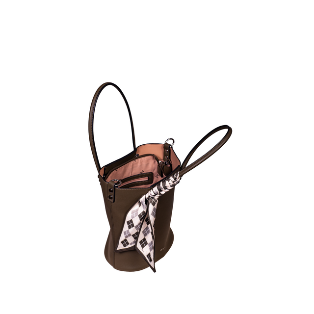 Elysees Bucket Bag with Scarf Accent